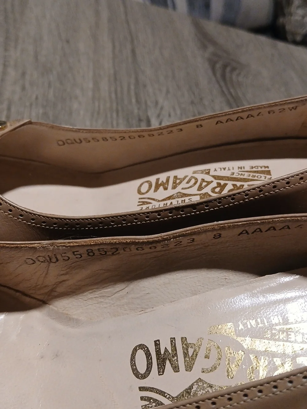 Salvatore Ferragamo Beige Leather Pumps